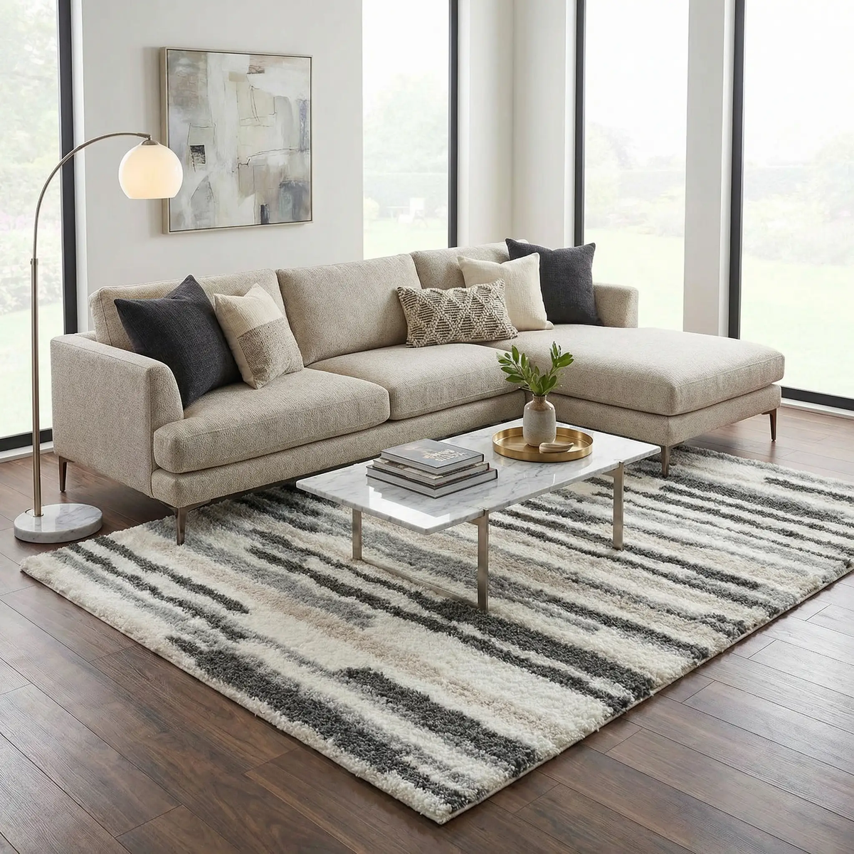 Zoya Irregular Striped Area Rug, photo 2 of 15