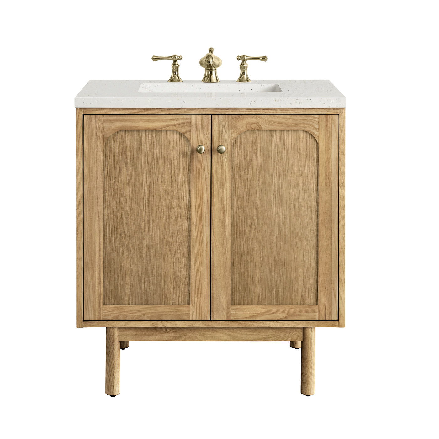 James Martin Laurent 30" Dual Mount Single Bathroom Vanity, Light Natural Oak, view 22
