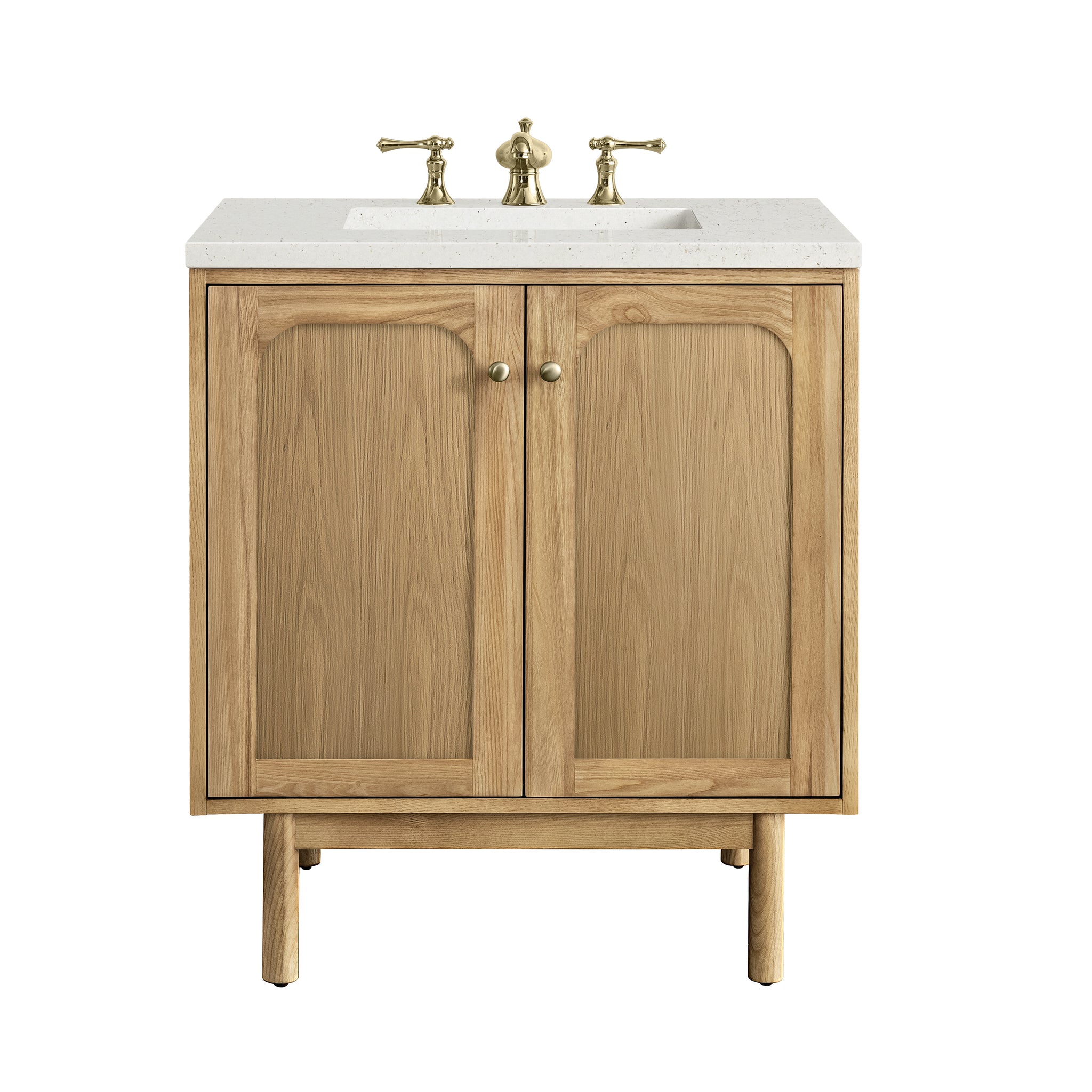 James Martin Laurent 30" Dual Mount Single Bathroom Vanity, Light Natural Oak, view 22