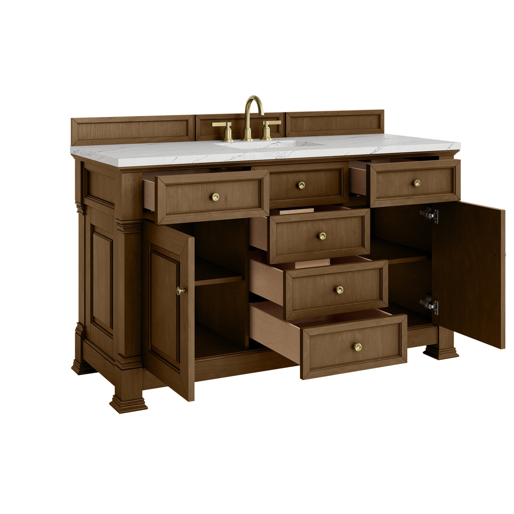 James Martin Brookfield 60" Single Bathroom Vanity, Honey Oak, view 39