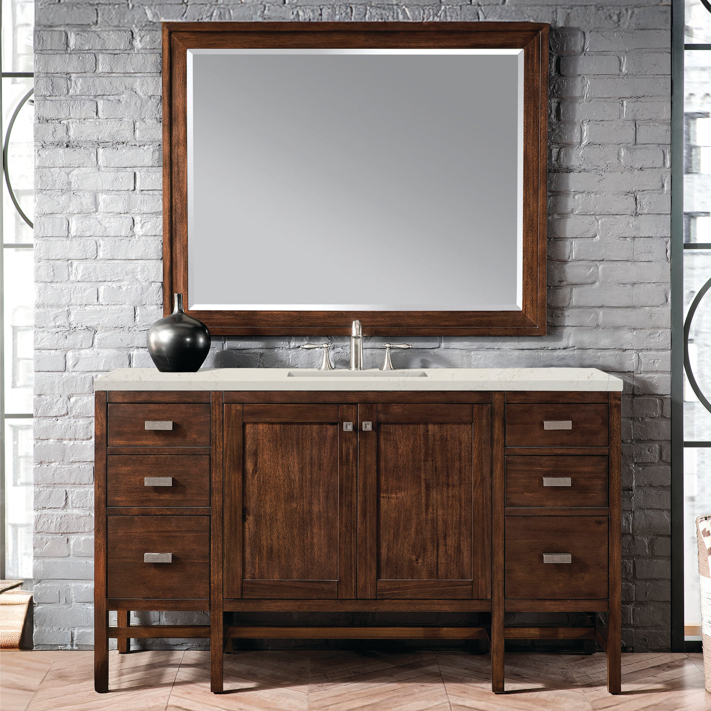 James Martin Addison 60" Single Bathroom Vanity, Mid-Century Acacia, view 38