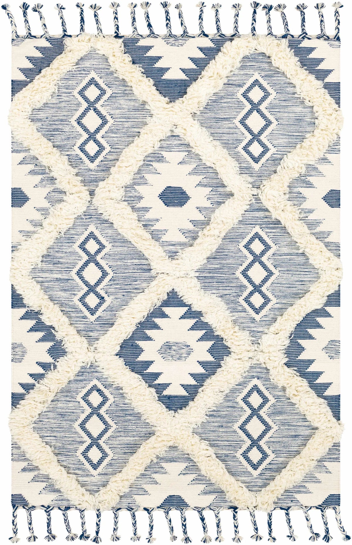 Painesdale Blue/White Wool Carpet - Clearance