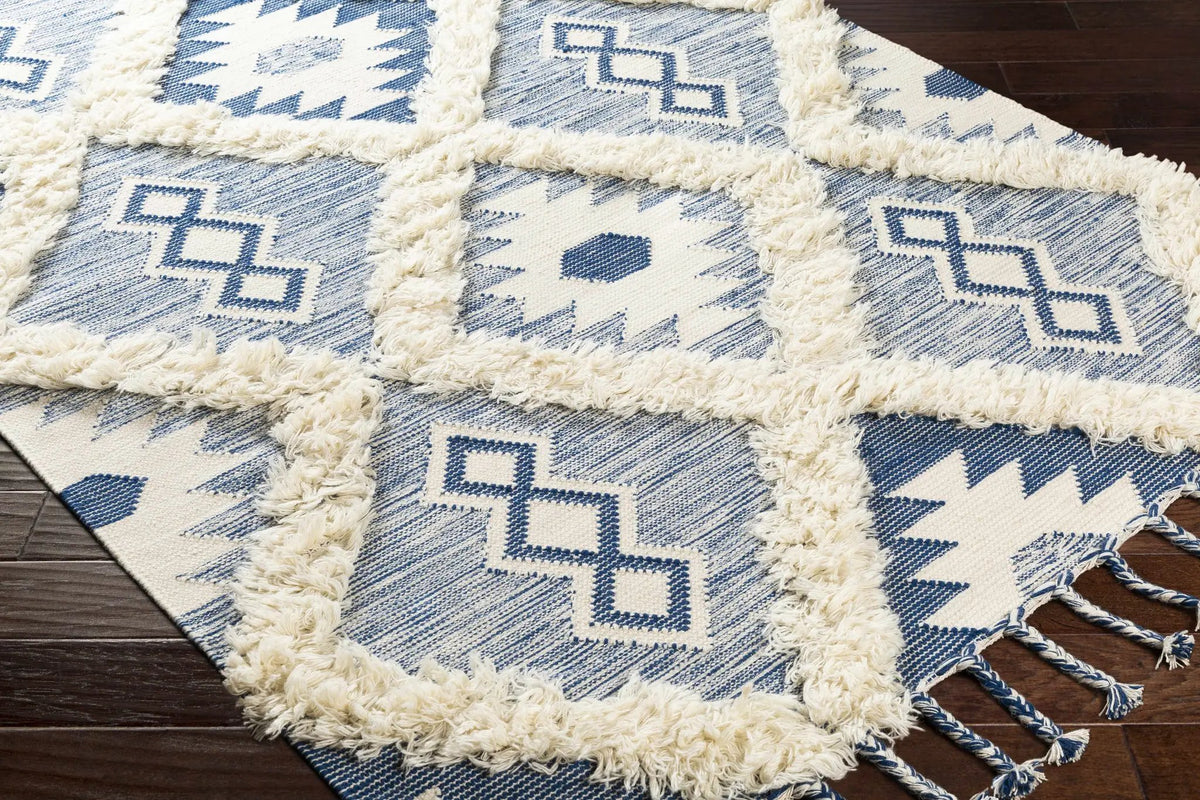 Painesdale Blue/White Wool Carpet - Clearance, photo 7 of 9