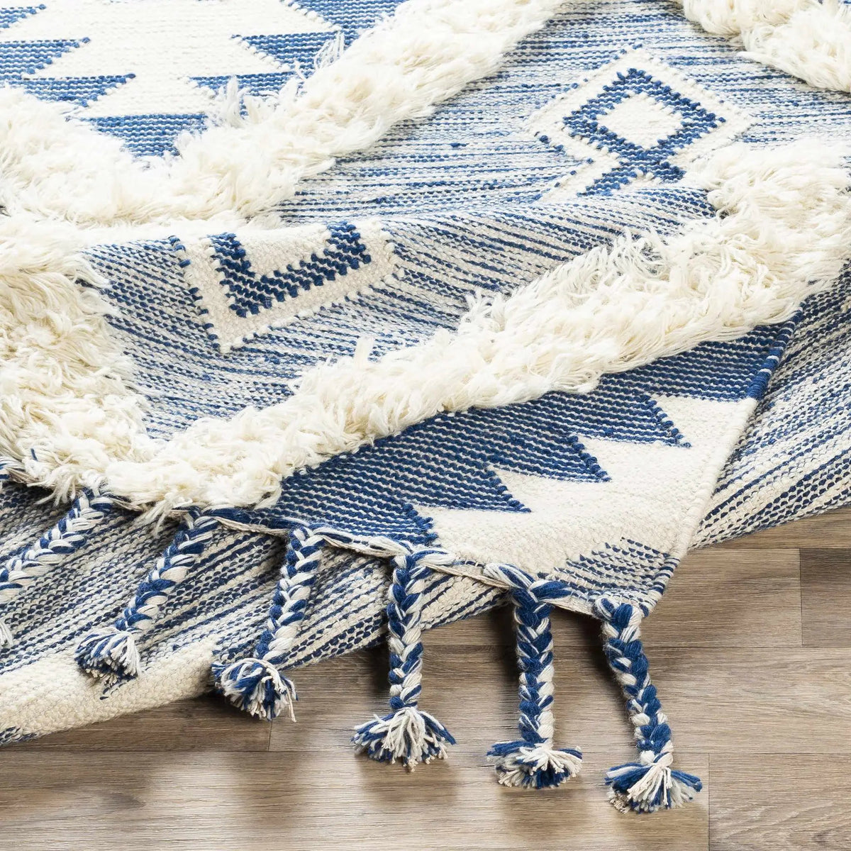 Painesdale Blue/White Wool Carpet - Clearance, photo 6 of 9