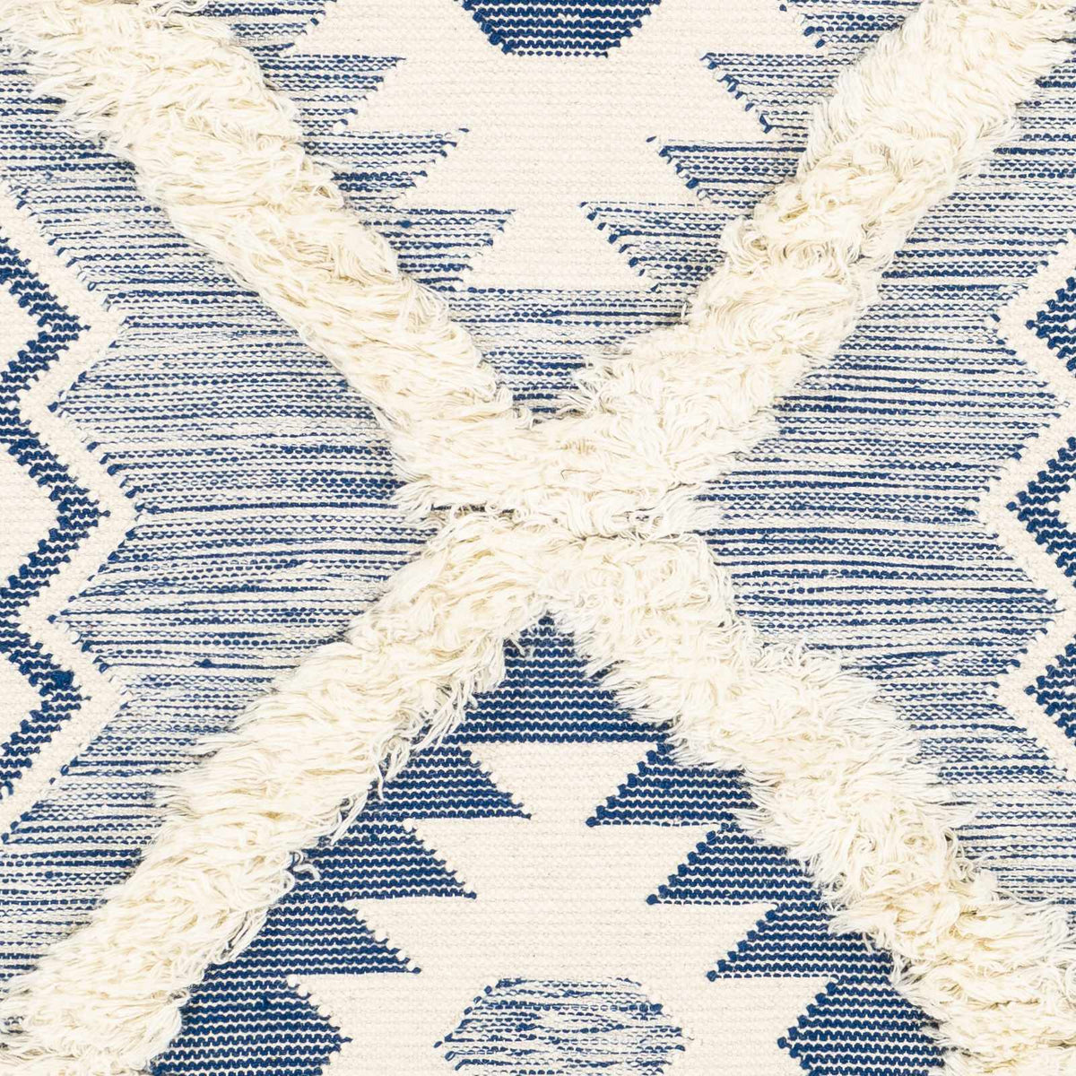 Painesdale Blue/White Wool Carpet - Clearance, sample swatch