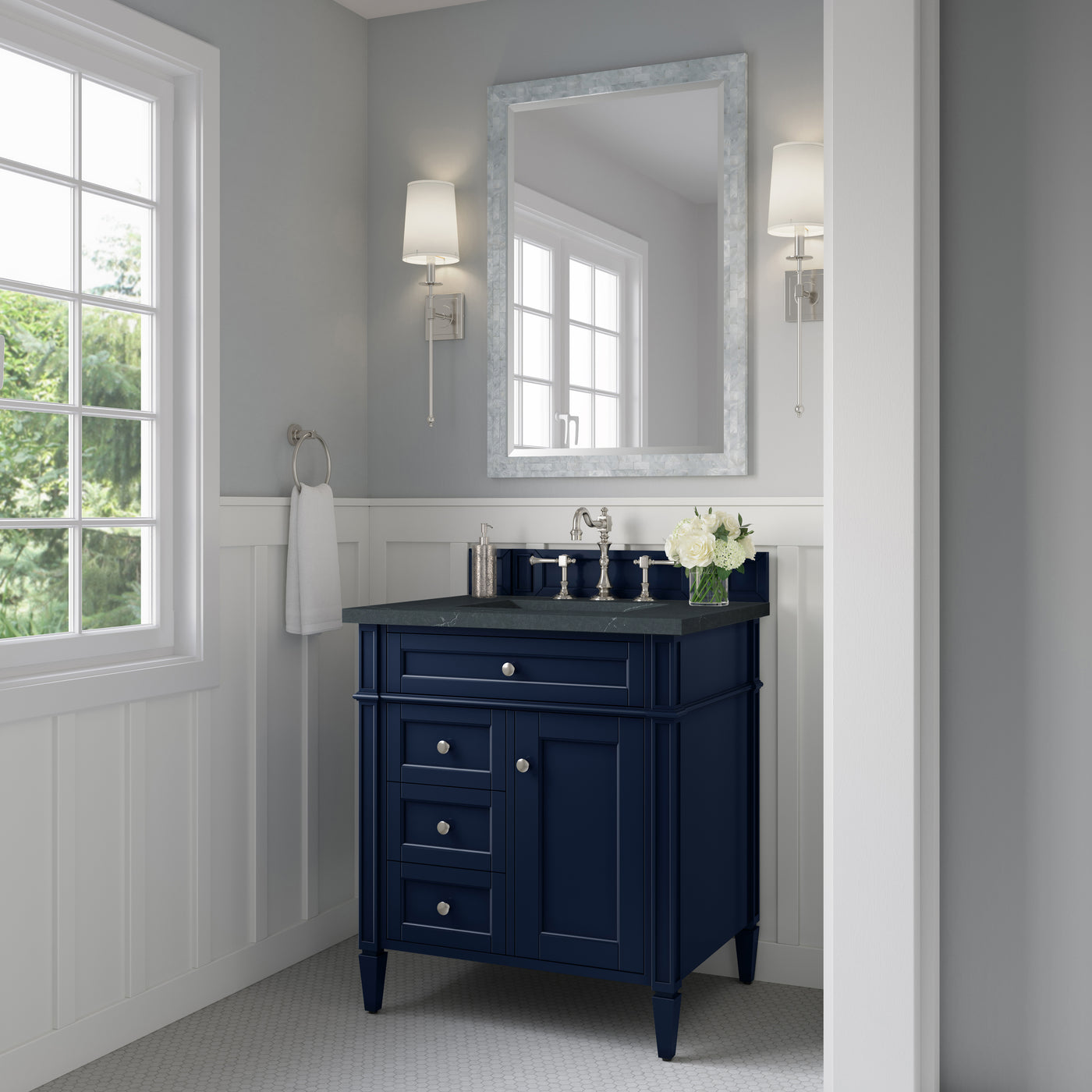 James Martin Brittany 30" Single Bathroom Vanity, Victory Blue, view 22