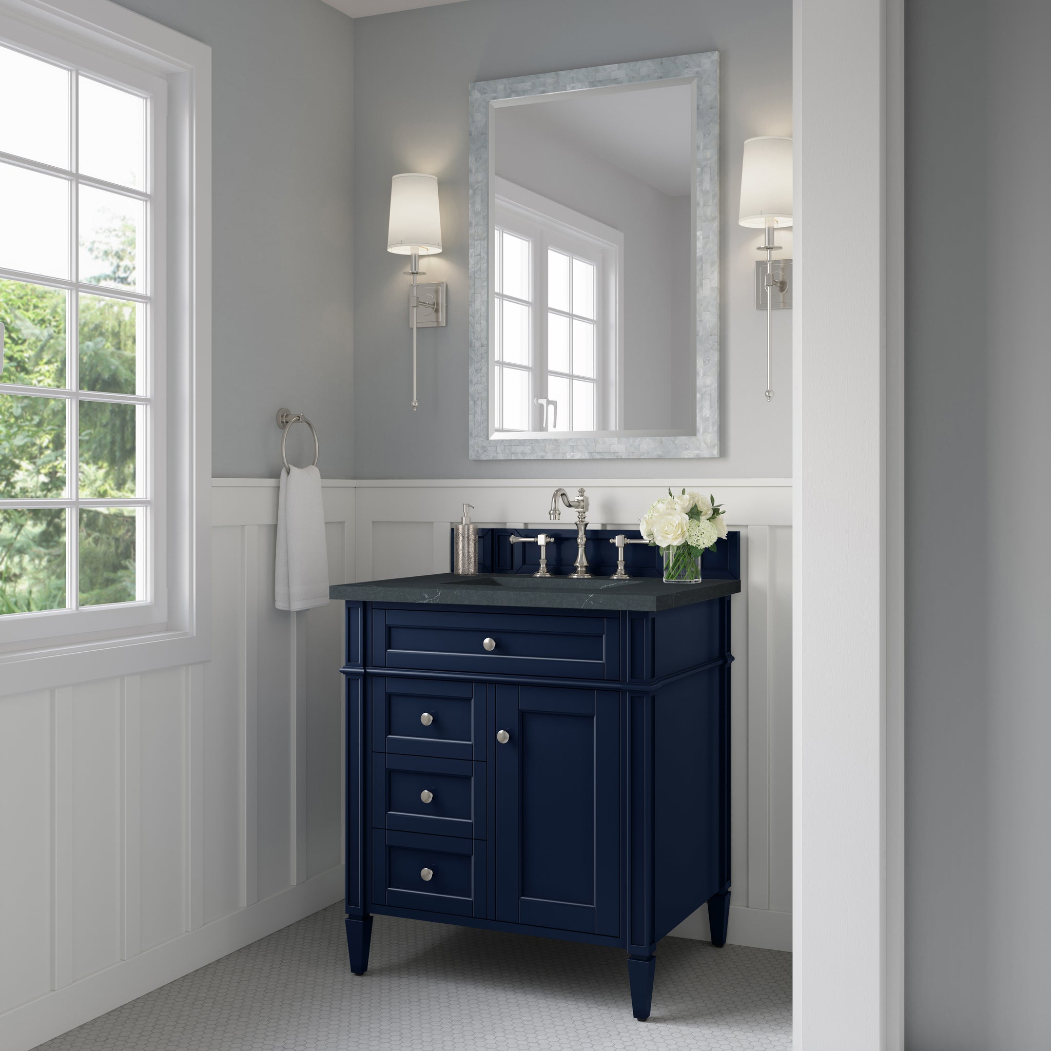 James Martin Brittany 30" Single Bathroom Vanity, Victory Blue, view 22
