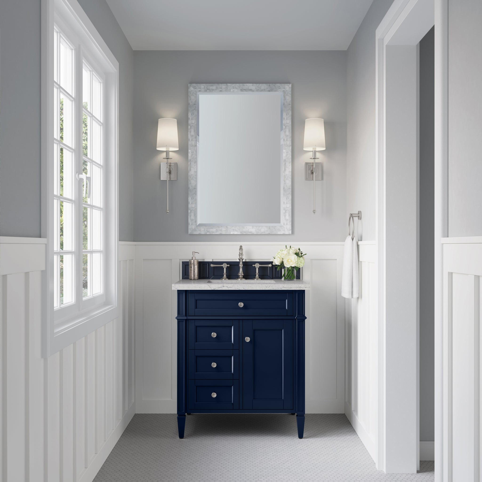 James Martin Brittany 30" Single Bathroom Vanity, Victory Blue, view 27
