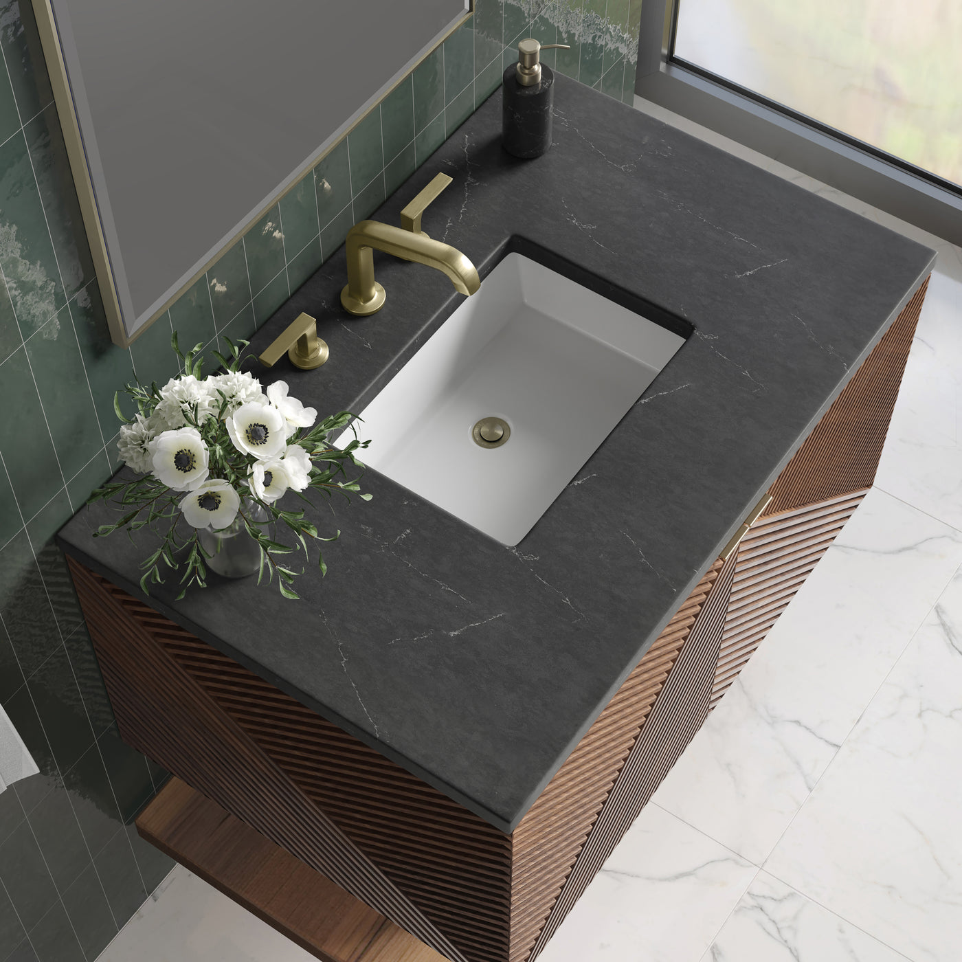James Martin Marcello 36" Floating Single Bathroom Vanity, Chestnut, view 33