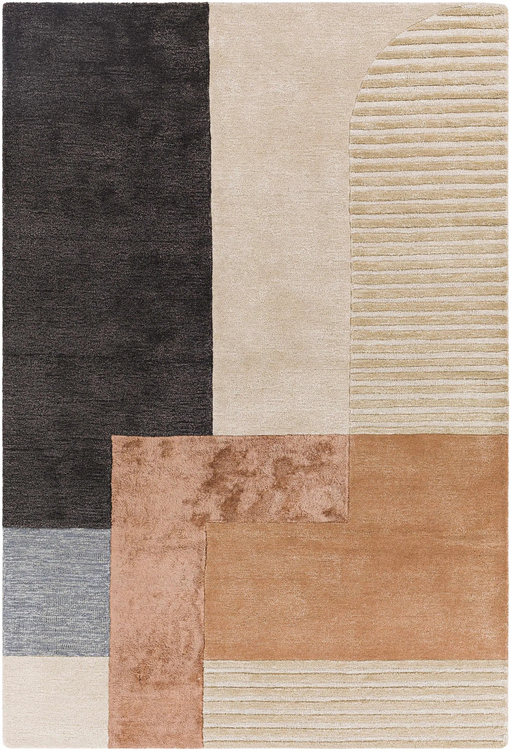 Pofadder Viscose&Wool Patchwork Rug by Boutique Rugs