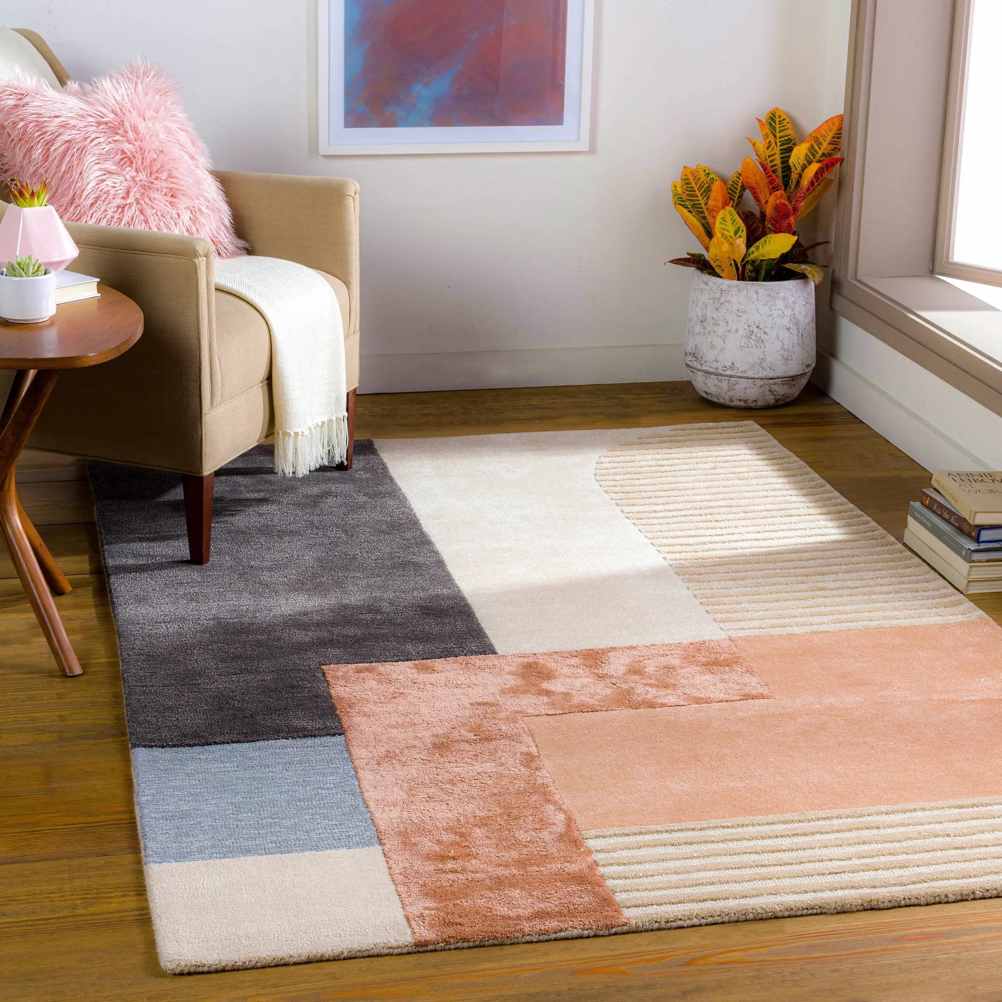 Pofadder Viscose&Wool Patchwork Rug by Boutique Rugs