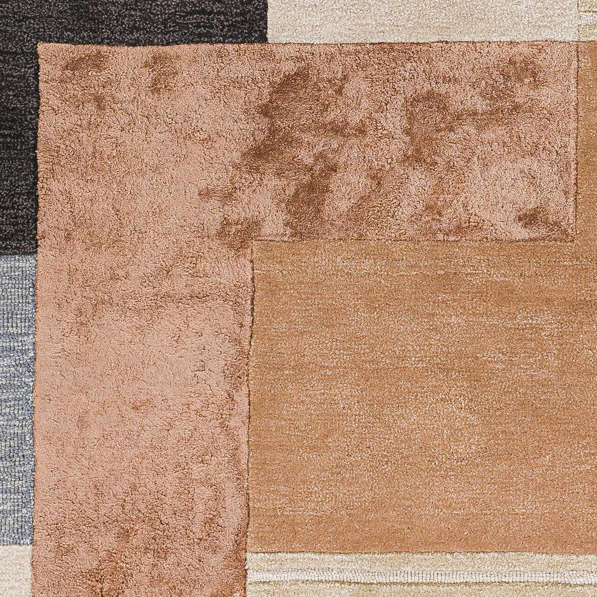 Pofadder Viscose&Wool Patchwork Rug, sample swatch