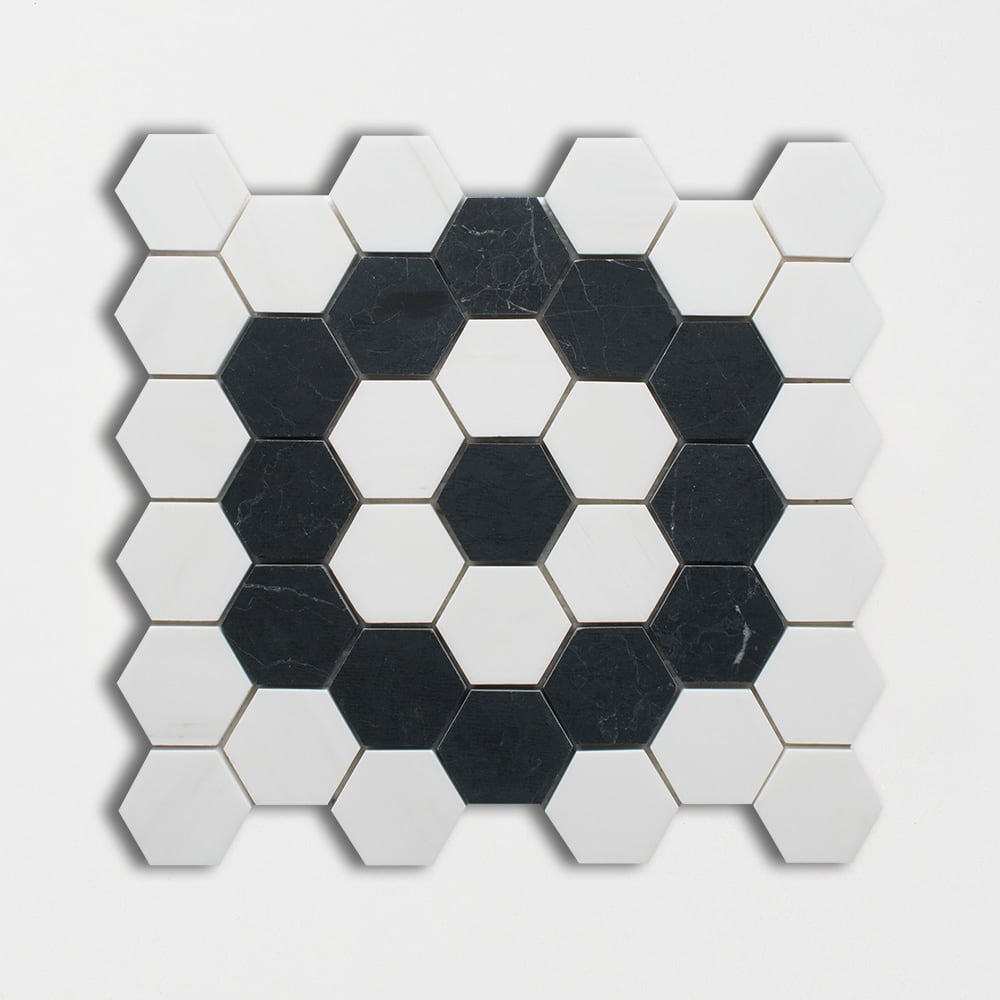 Pola Polished Hexagon Marble Mosaics 12x12 Marble Polished 12x12 Mosaics