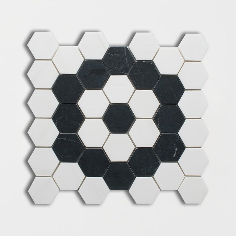 Pola Polished Hexagon Marble Mosaics 12x12 Marble Polished 12x12 Mosaics
