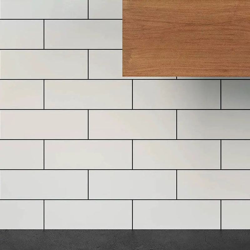 White 4x12 Matte Ceramic Subway Tile (34 pack, 10.4 sq ft/case) by Apollo Tile