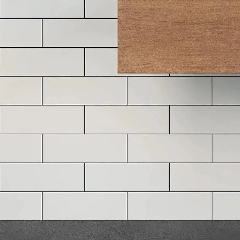 White 4x12 Polished Ceramic Subway Tile (34 pack, 10.4 sq ft/case) by Apollo Tile