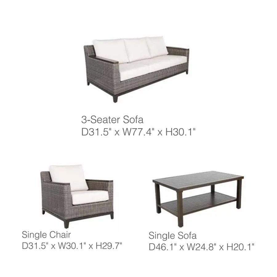 Owens 4-Piece Aluminum Living Room Set by Outdoor-USA®