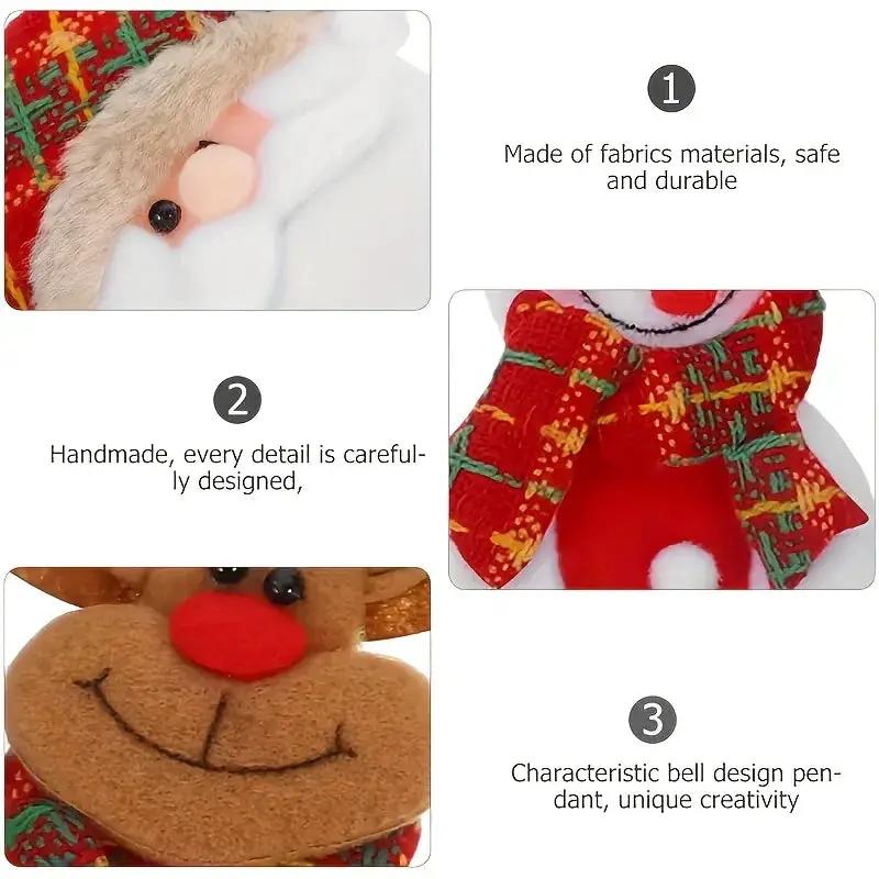 Polyester Christmas Ornament Set - Durable Tree and Home Decorations with Santa, Snowman, Reindeer and Bear Figures by House Of Avana