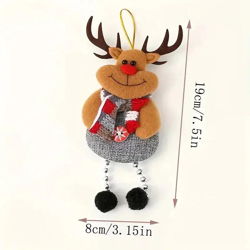 Polyester Christmas Ornament Set - Durable Tree and Home Decorations with Santa, Snowman, Reindeer and Bear Figures by House Of Avana