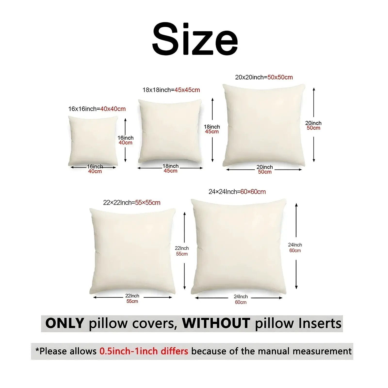 Polyester Christmas Pillow Covers 17.72x17.72-Inch with Zipper Closure by House Of Avana