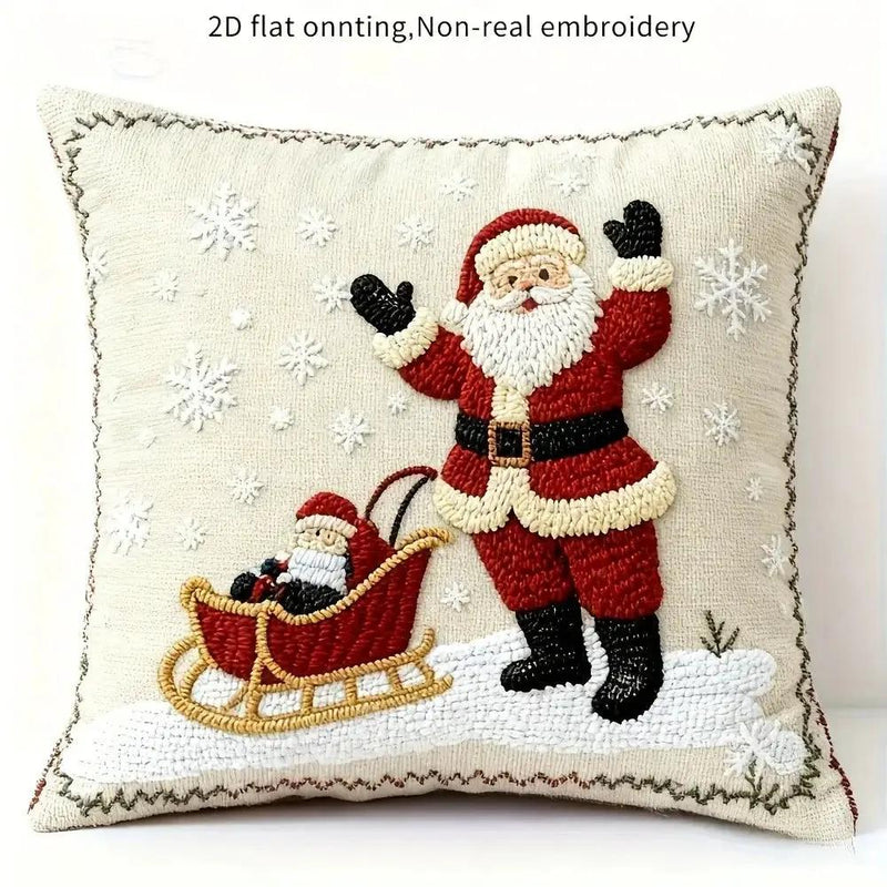 Polyester Christmas Pillow Covers - 4pcs with Zipper Closure by House Of Avana