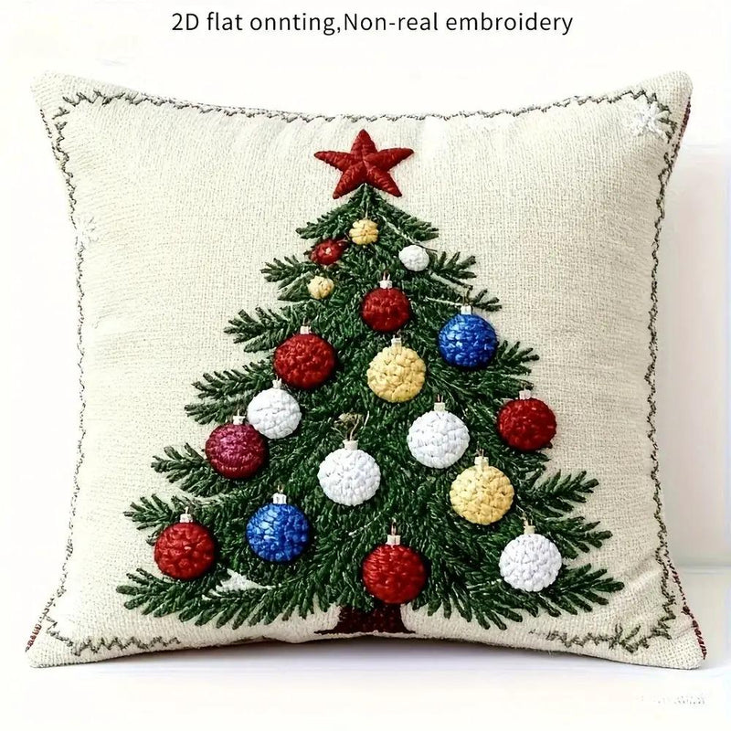 Polyester Christmas Pillow Covers - 4pcs with Zipper Closure by House Of Avana