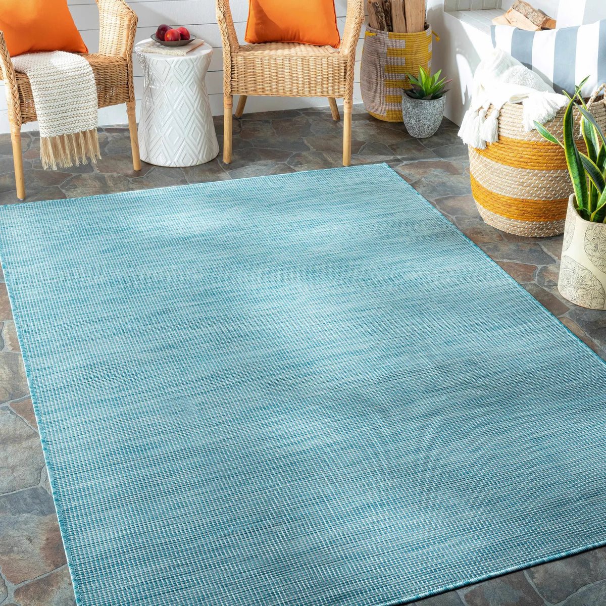 Ponemah Outdoor Area Rug - Clearance, installed in a room