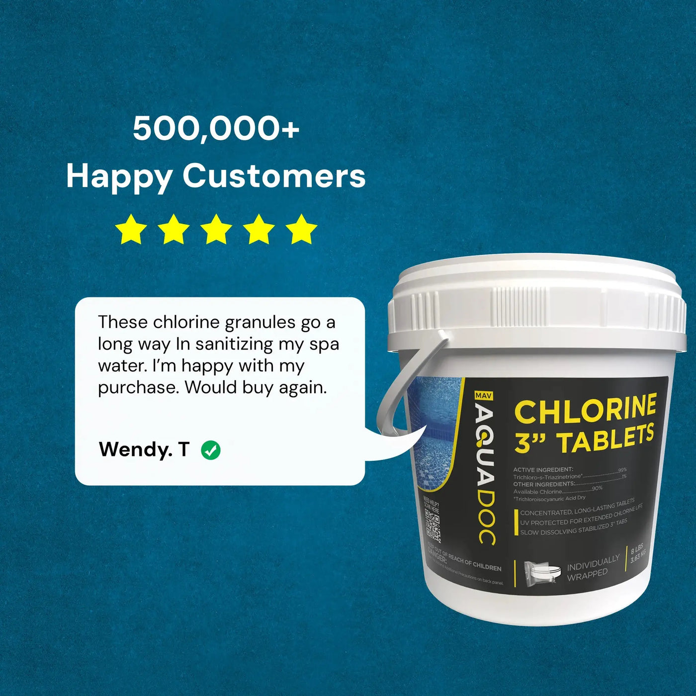 Pool Chlorine Tablets by AquaDoc