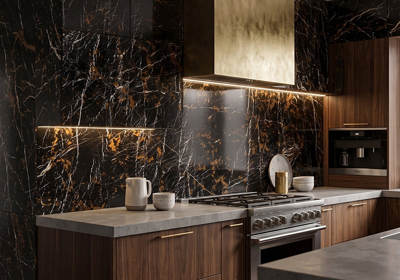 Port Laurent Polished Marble Slab Random room scene 5