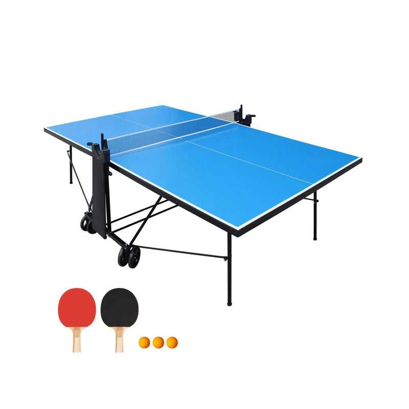 Portable 108-Inch Full-Size Table Tennis Table Set With Net, Paddles And Balls (SAK50384) by SAKSBY WHOLESALE