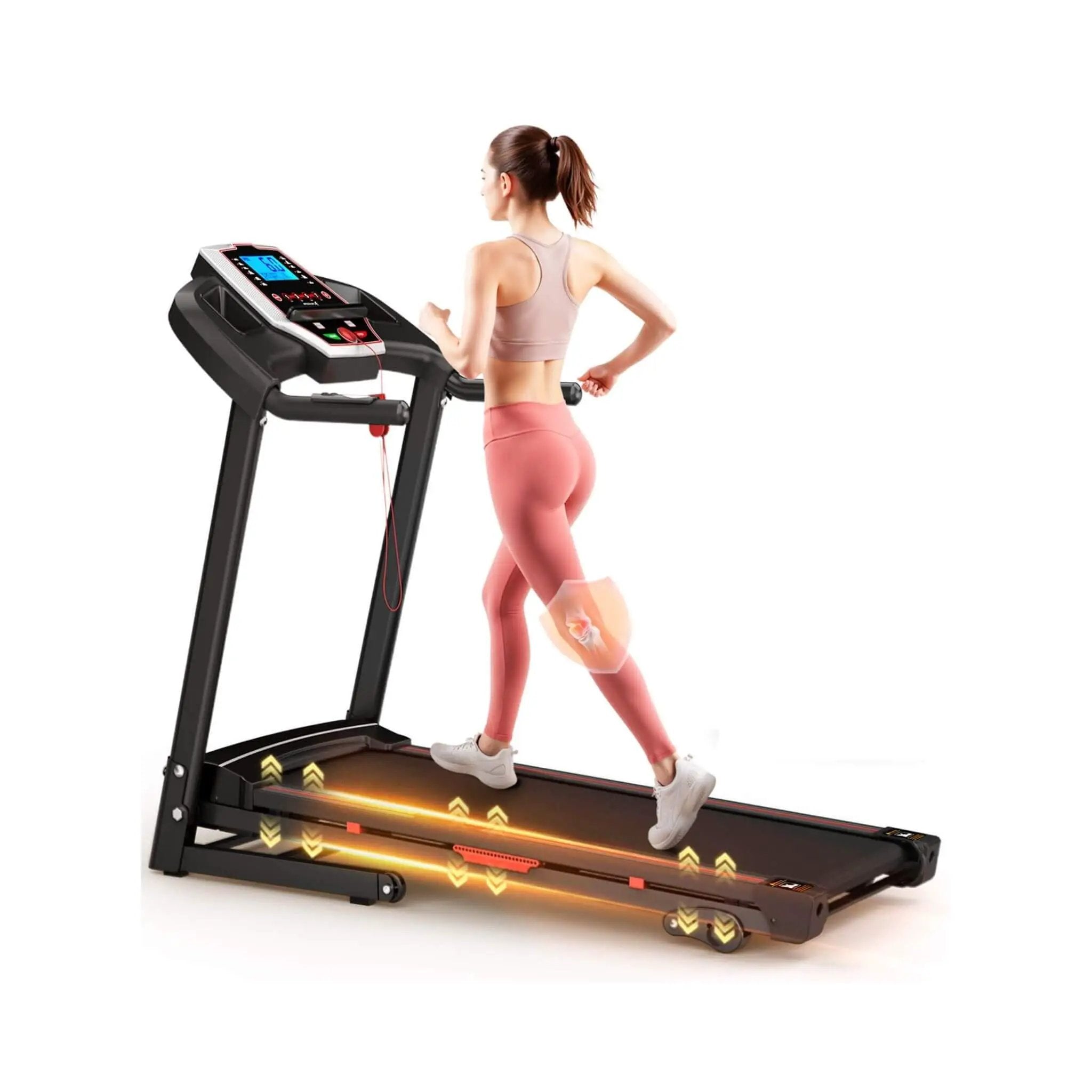 Rovix Portable 3.5HP Space Saving Folding Treadmill W/ Incline & 12 Preset Programs (SAK29735) by SAKSBY WHOLESALE