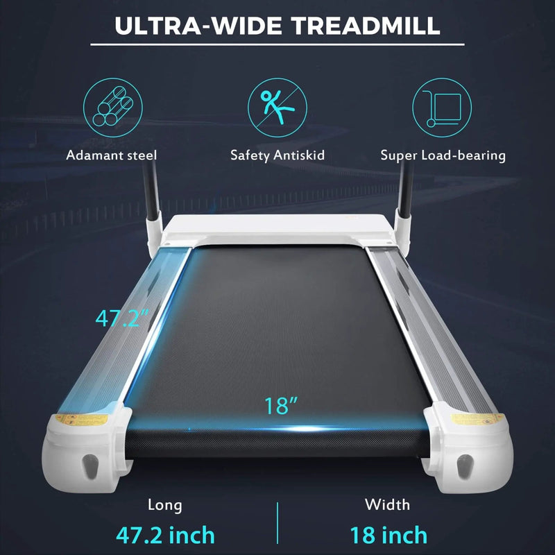 Rovix Portable Compact Home Cardio Fitness Treadmill With 3.5HP Electric Motor & Bluetooth Speakers (SAK32416) by SAKSBY WHOLESALE
