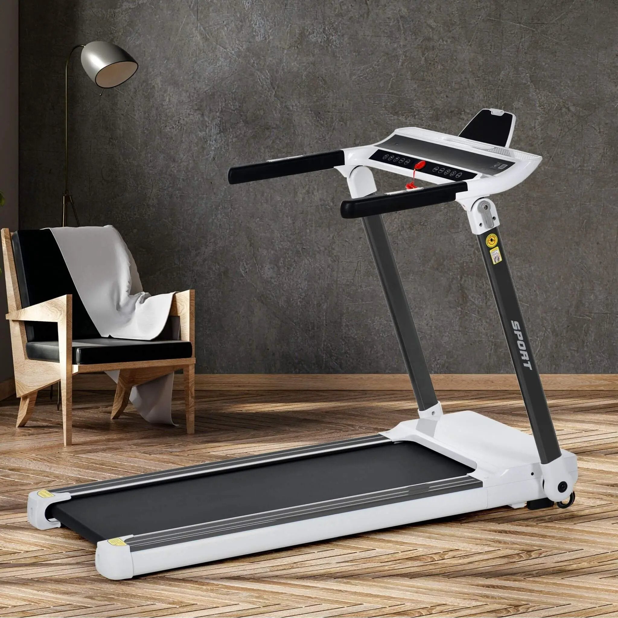 Rovix Portable Compact Home Cardio Fitness Treadmill With 3.5HP Electric Motor & Bluetooth Speakers (SAK32416) by SAKSBY WHOLESALE