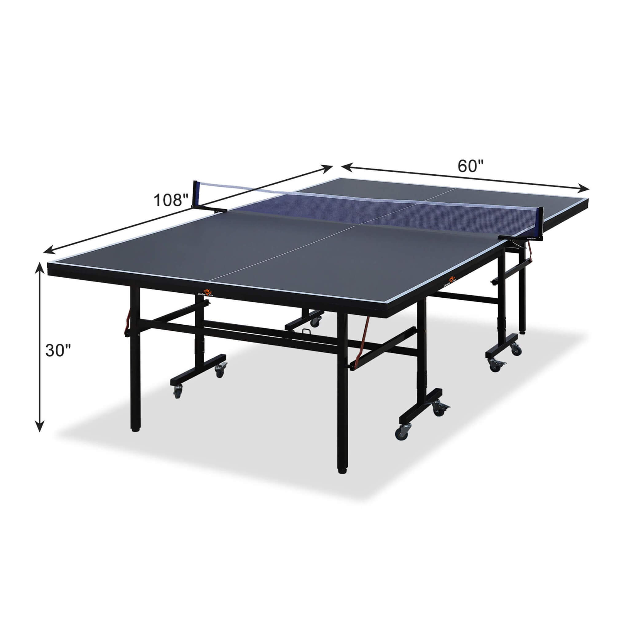 9FT Portable Mid-Size Ping Pong Table Set With Paddles, Balls, And Net (SAK82019) by SAKSBY WHOLESALE