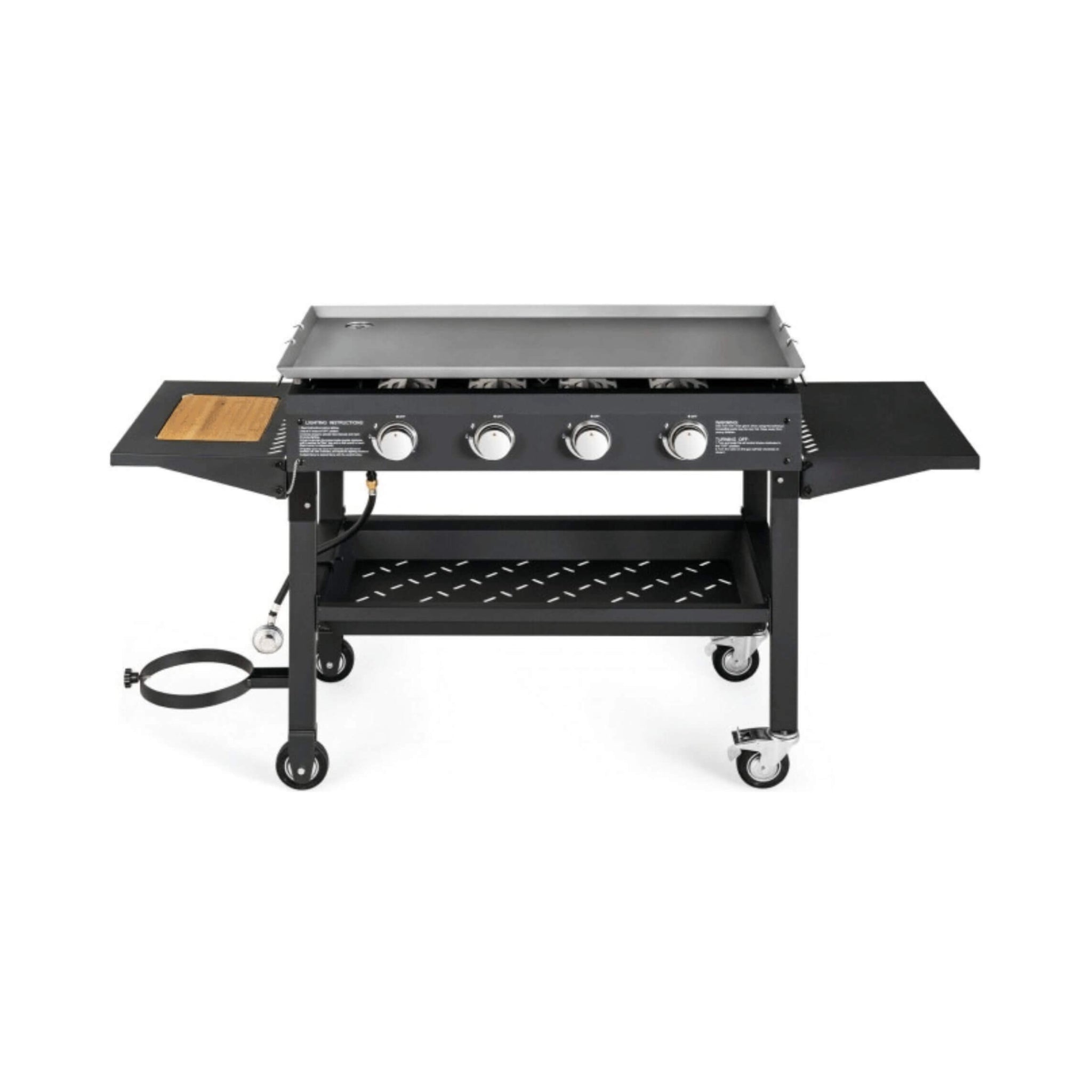 Portable Outdoor 4 Burner Propane Flat Top Gas Grill W/ Wheels, 60K BTU (SAK66104) by SAKSBY WHOLESALE