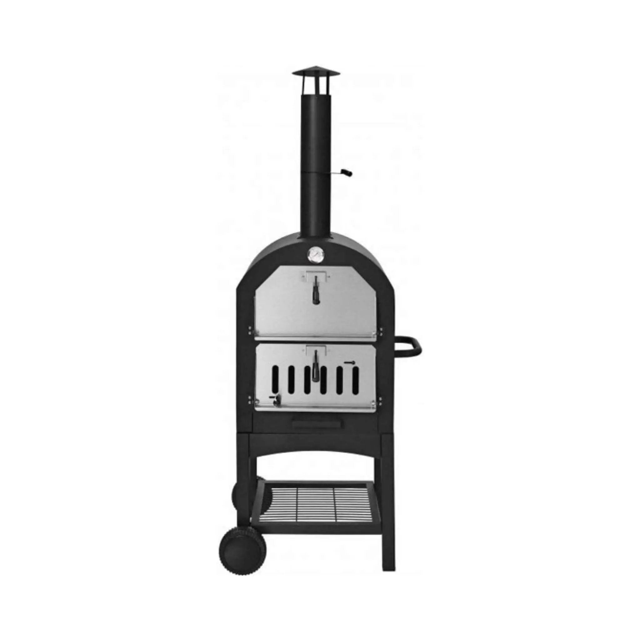 Portable Outdoor Wood Fired Pizza Oven W/ Pizza Stone & Waterproof Cover (SAK82635) by SAKSBY WHOLESALE
