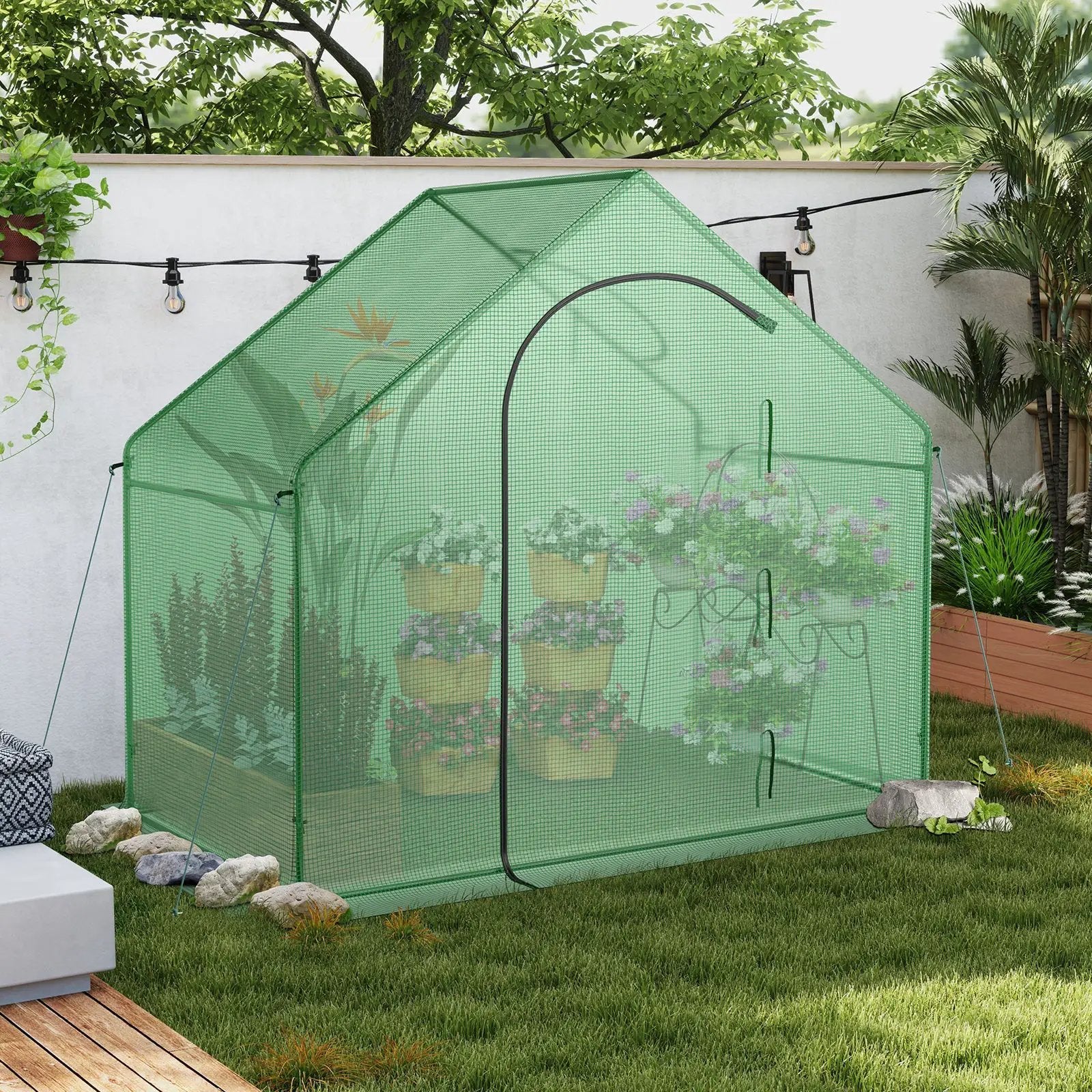 Portable Outdoor Warm House with PE Cover and Roll-up Zippered Door by DirectDeals