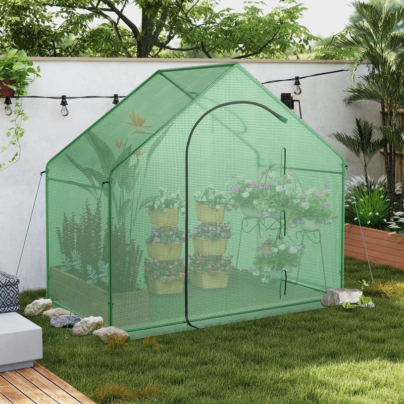 Portable Outdoor Warm House with PE Cover and Roll-up Zippered Door by DirectDeals