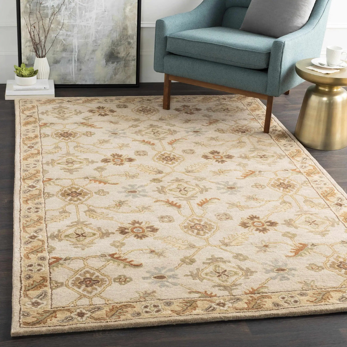 Postelle Wool Rug - Clearance, installed in a room