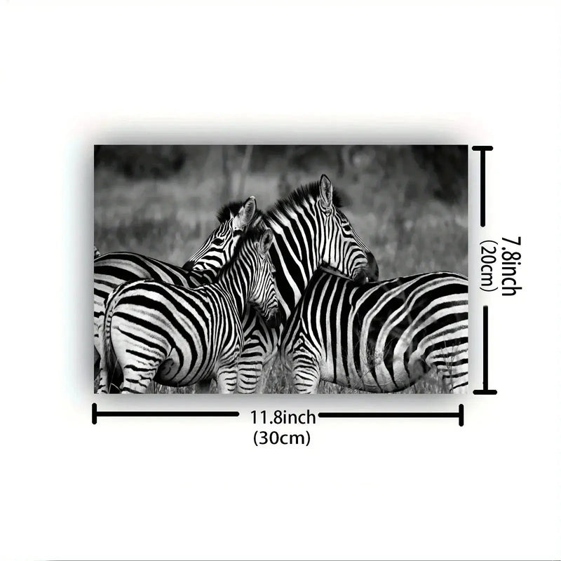 Poster - Vintage Zebra Canvas Print by House Of Avana