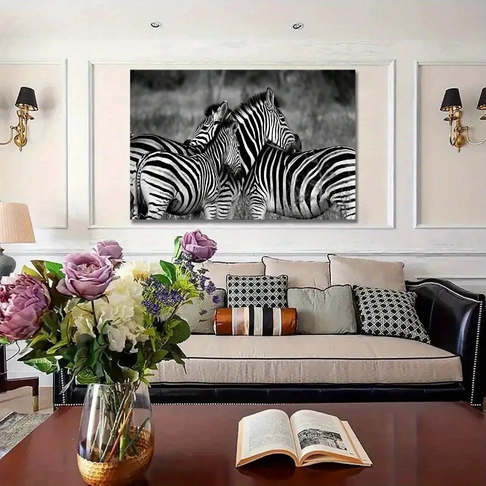 Poster - Vintage Zebra Canvas Print by House Of Avana