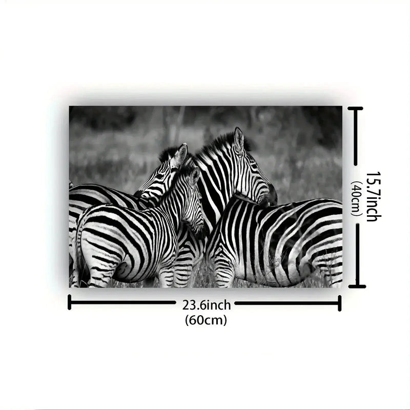 Poster - Vintage Zebra Canvas Print by House Of Avana