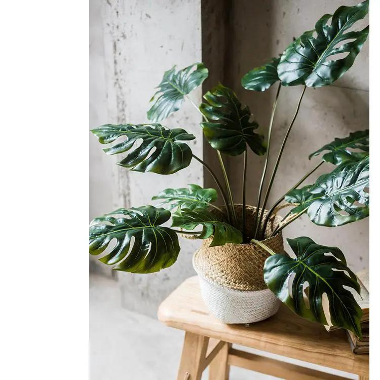 Potted Plant Artificial Turtle Leaf Plant 31" Tall by RusticReach