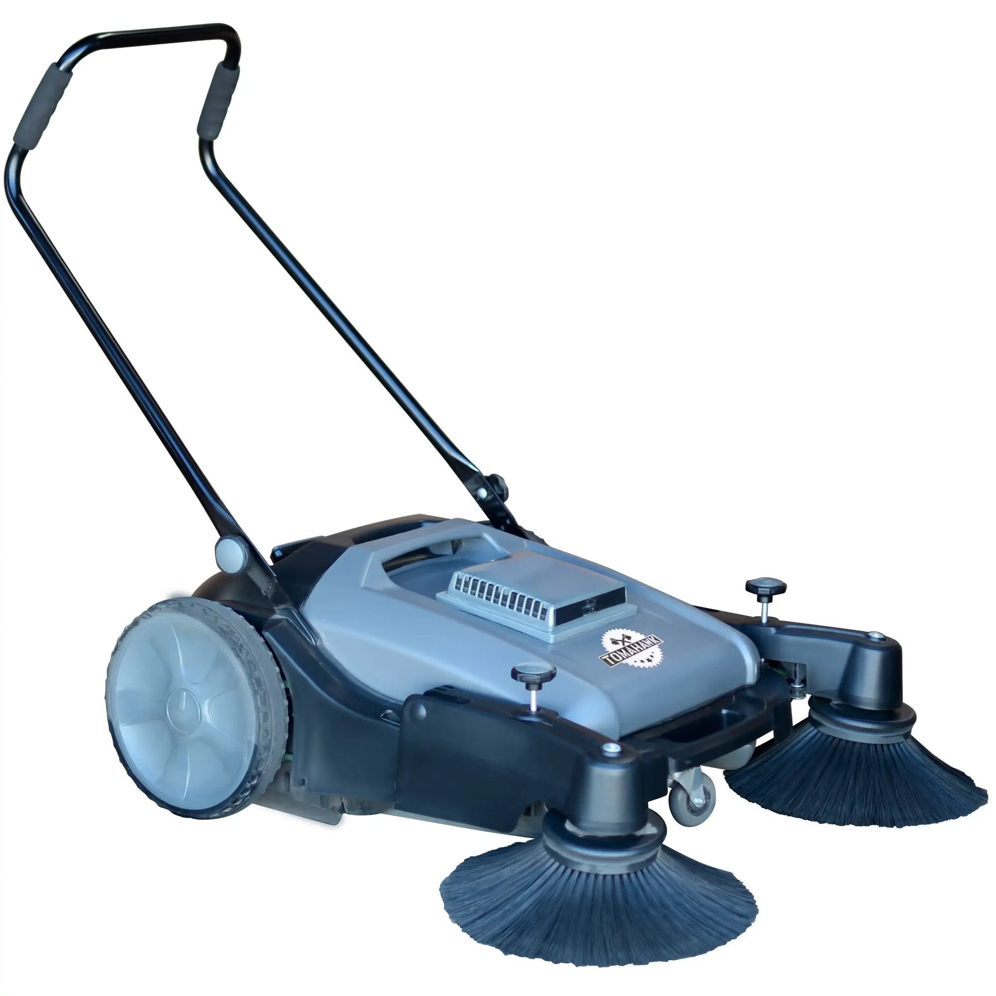 Commercial 38" Push Sweeper with Triple Power Brooms by Tomahawk Power