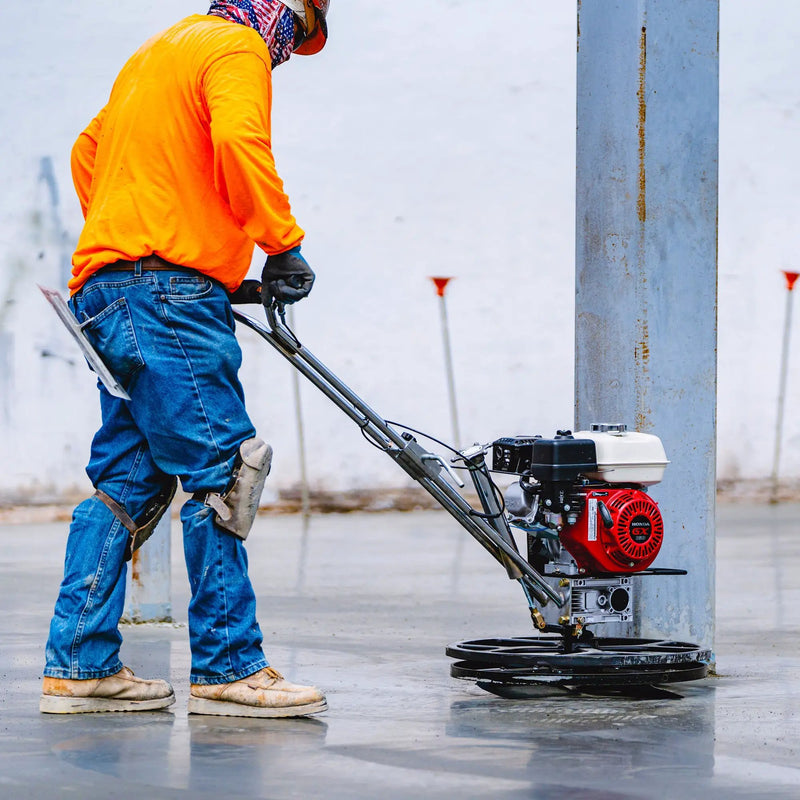 24" Concrete Power Trowel Edger 5.5HP Honda Float Pan Blade Screed Finishing Tool by Tomahawk Power