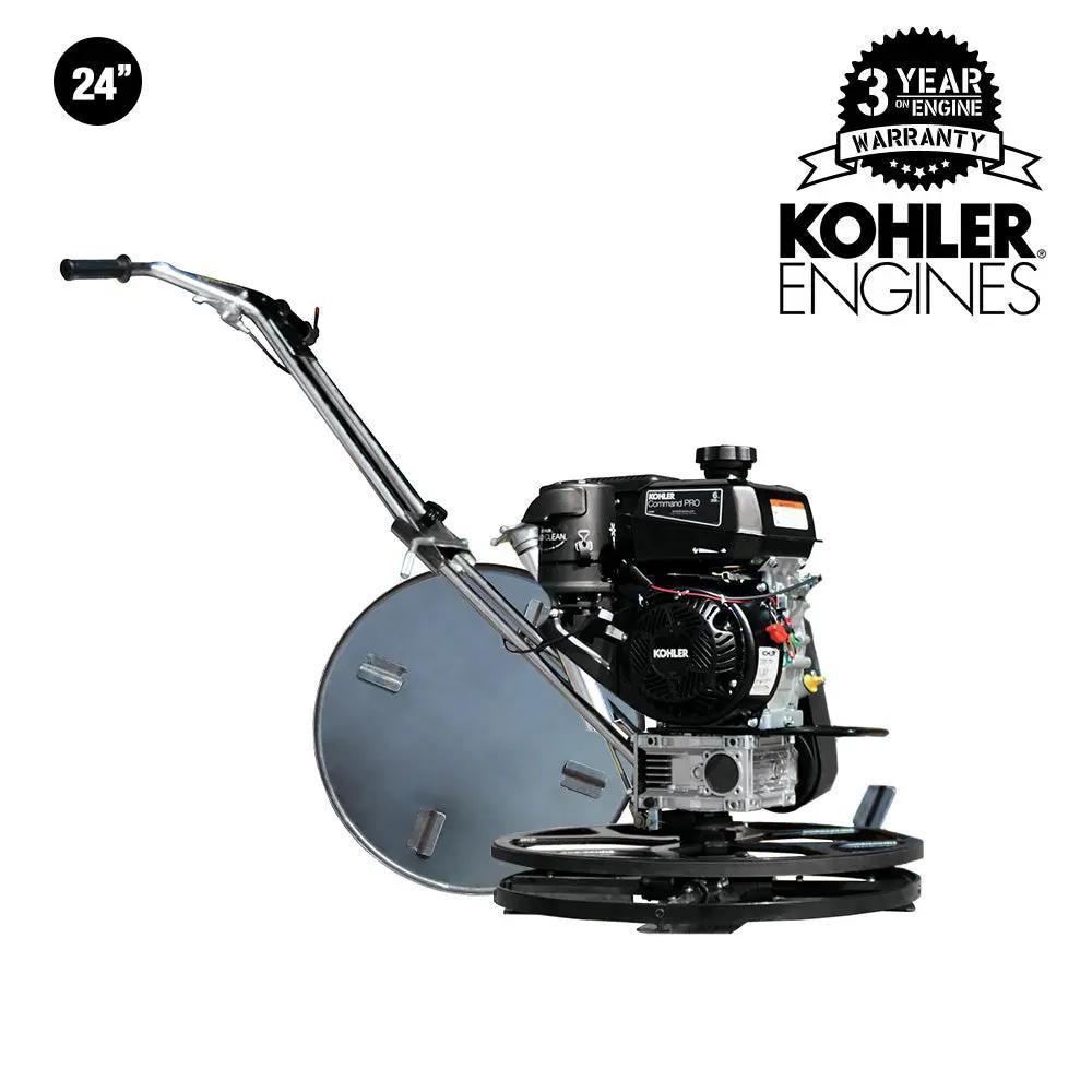 24" Concrete Power Trowel Edger 6HP Kohler Float Pan Blade Screed Finishing Tool by Tomahawk Power