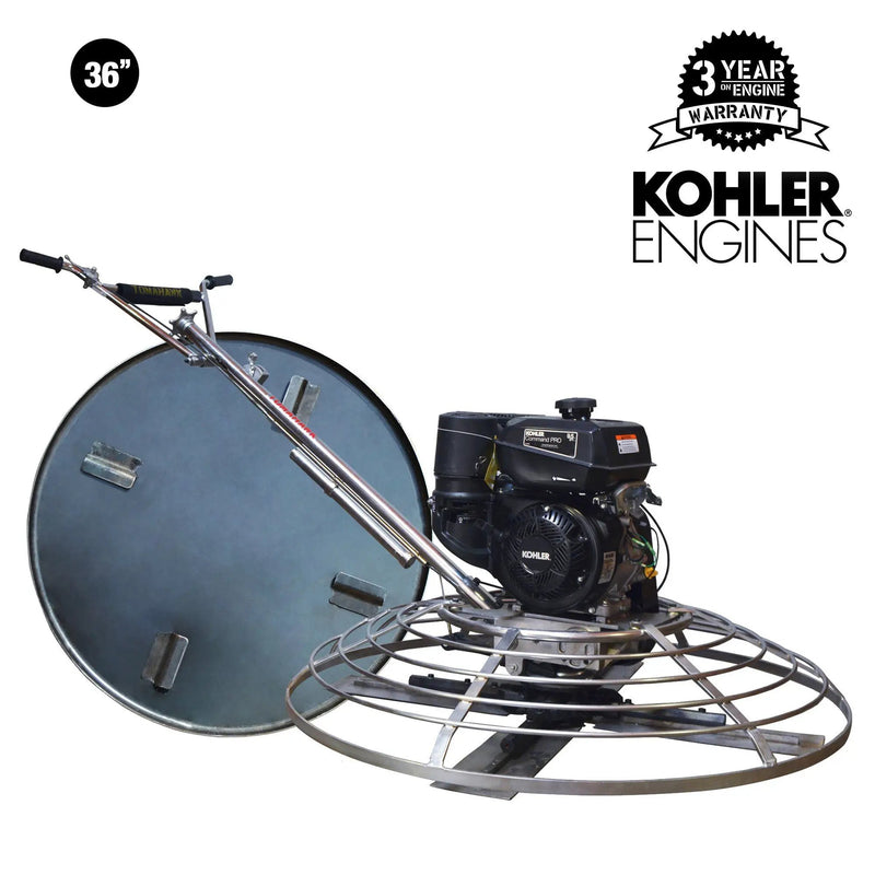 36" Concrete Power Trowel 6HP Kohler Float Pan Screed Edge Cement Finishing Tool by Tomahawk Power