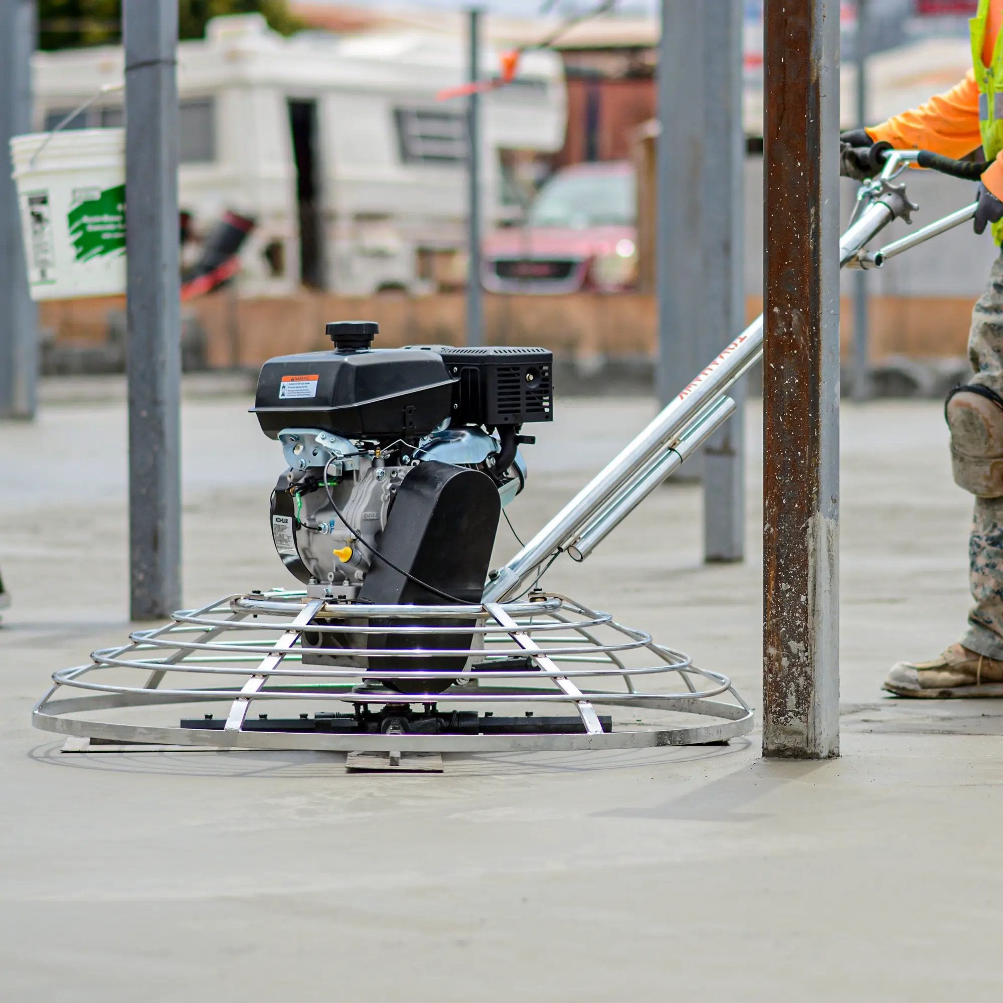 46" Concrete Power Trowel 14HP Kohler Float Pan Screed Edge Cement Finishing Tool by Tomahawk Power