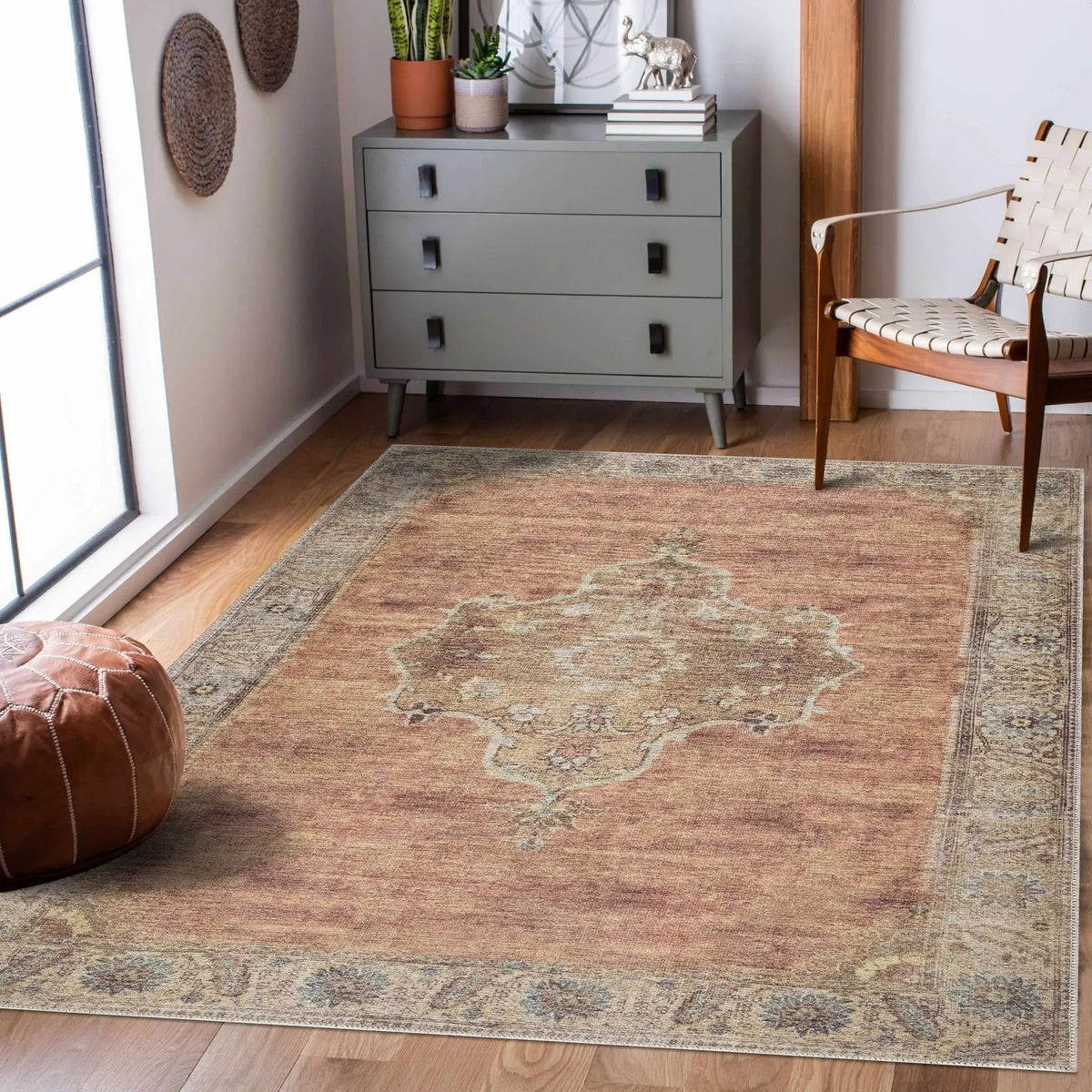 Powhatan Washable Area Rug, installed in a room