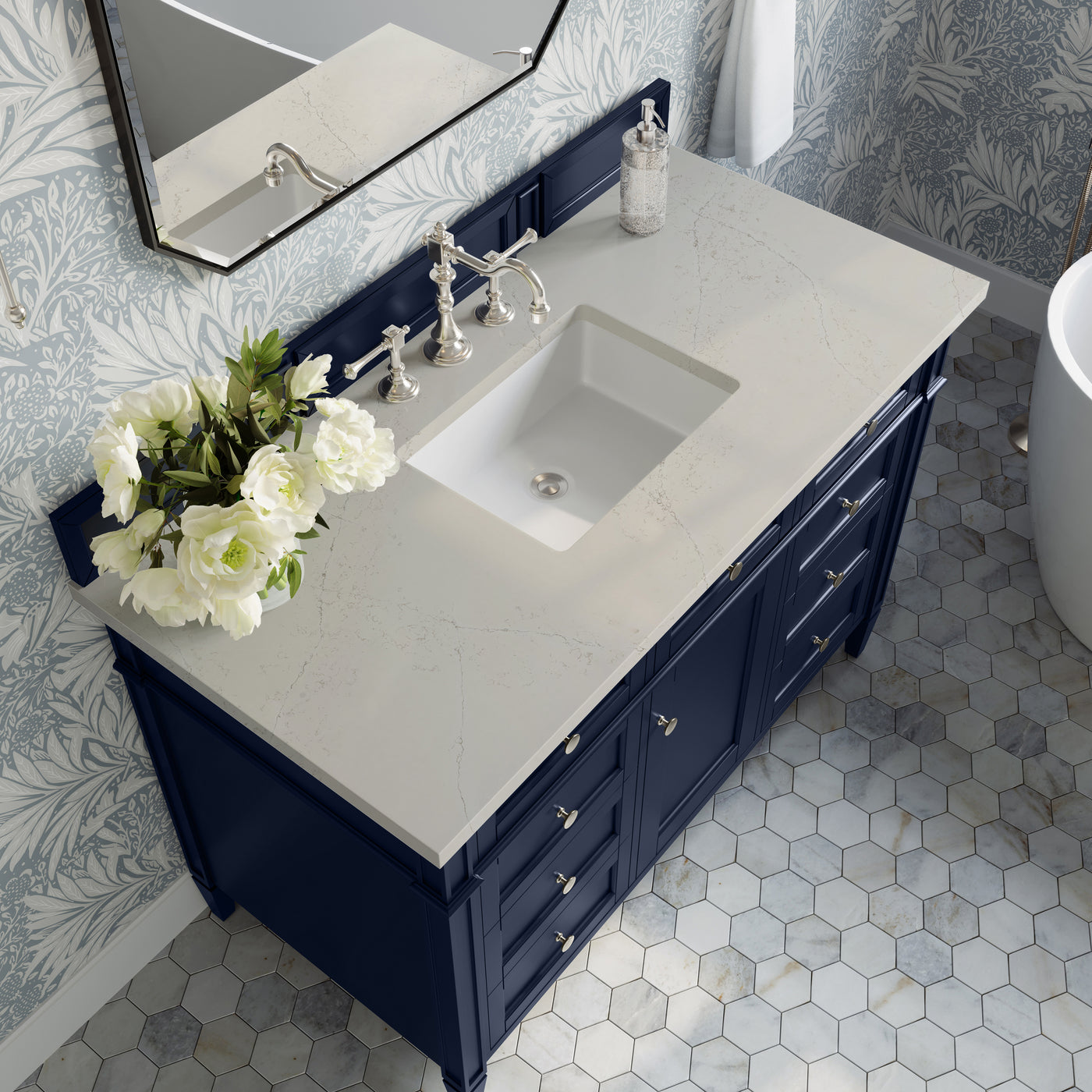 James Martin Brittany 48" Single Bathroom Vanity, Victory Blue, view 34